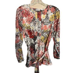 Vintage Liz Claiborne Small blouse multicolor pocket Y2K Boho Chic